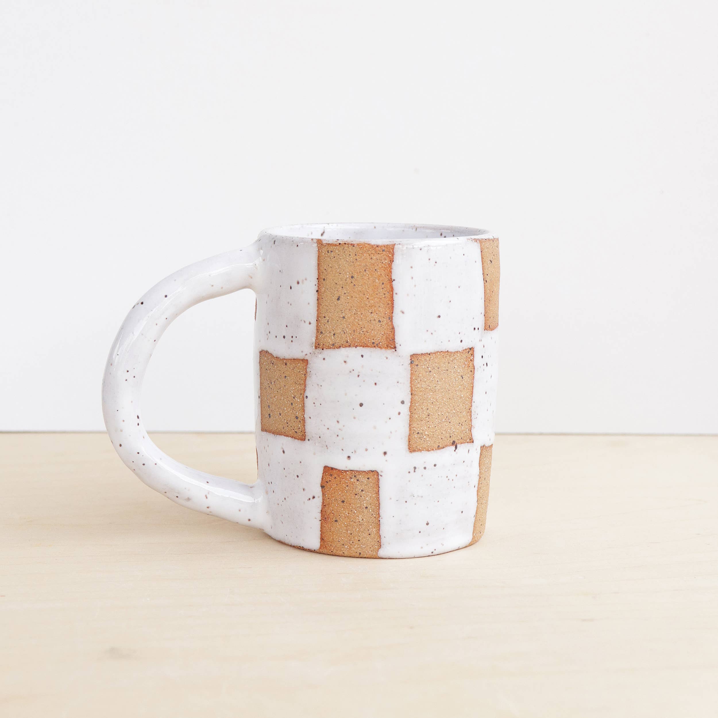 Nightshift Ceramics - Wholesale Coffee Mug - Checkerboard Ceramic Mug - 10 oz3