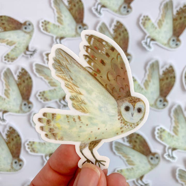 Winged Owl Sticker for wholesale by In My Backyard