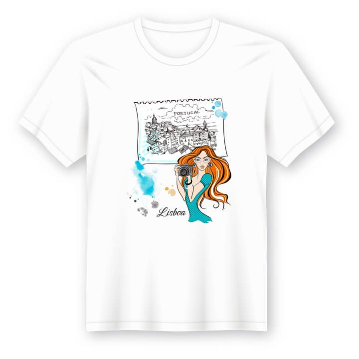 T-Shirt Distrito de Lisboa por atacado de Charmy Gift Store