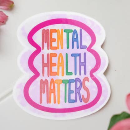 Adesivo impermeabile Mental Health Matters per la vendita all'ingrosso da parte di Sable Satin Moon Shop