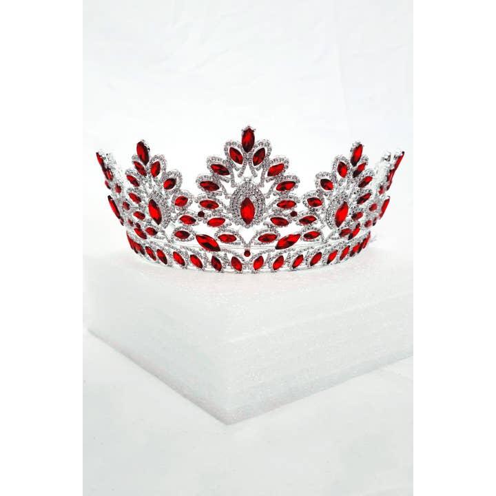 Chicas - Wholesale Tiara - Women's - One Size Fits All Metal Tiara With Rhinestones. HT93713