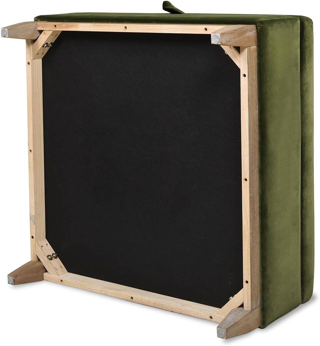 Olive Green Knox 35" Square Storage Cocktail Ottoman for wholesale on Faire3