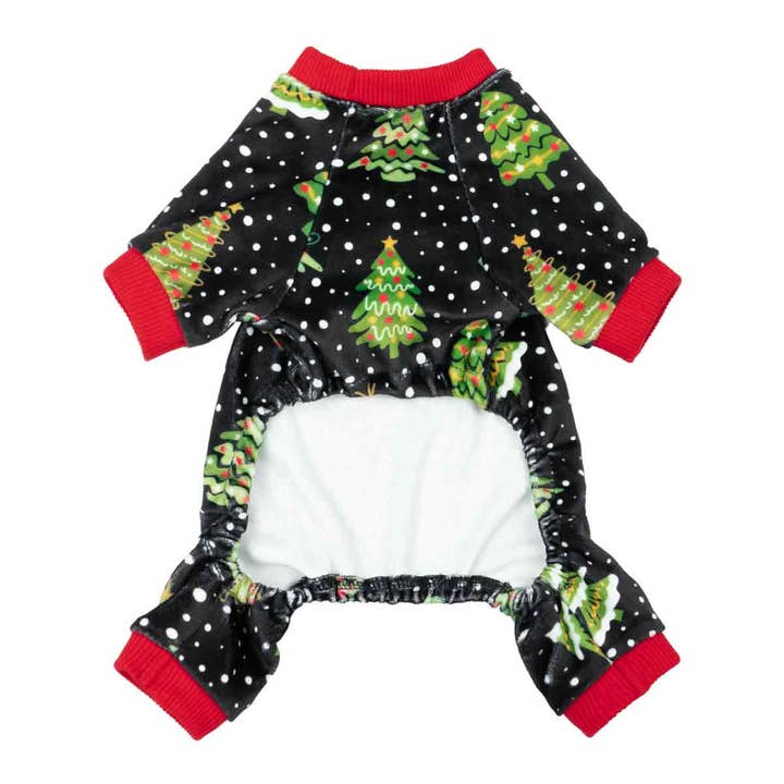 Black Christmas Tree Dog Pajamas for wholesale on Faire1