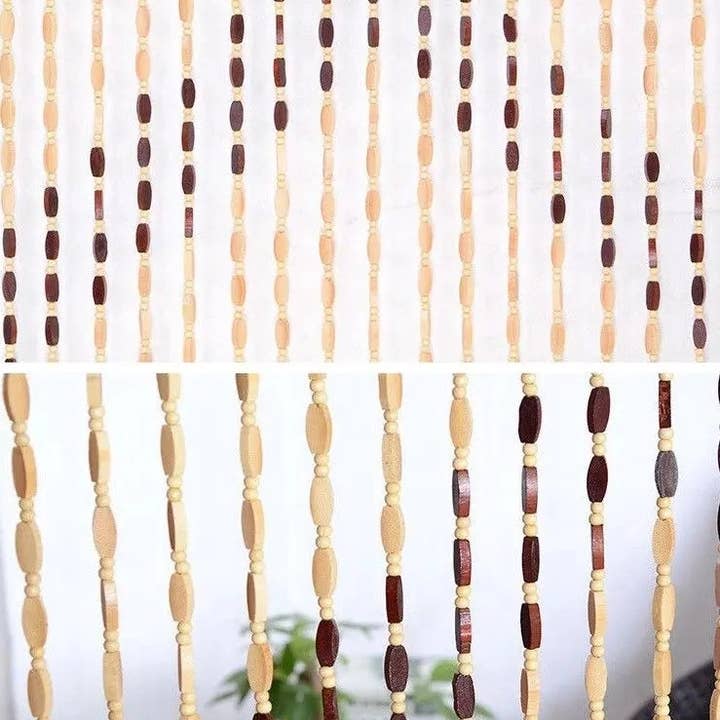 OMA - Eclectic Home - Wholesale Curtain - Beaded Curtain For Doorway Hand Crafted Bamboo Door Divider 2