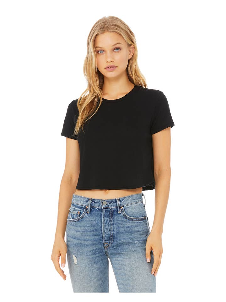 Total Apparel - Wholesale T-Shirt - Women's - Bella + Canvas Ladies' Flowy Cropped T-Shirt | B88827