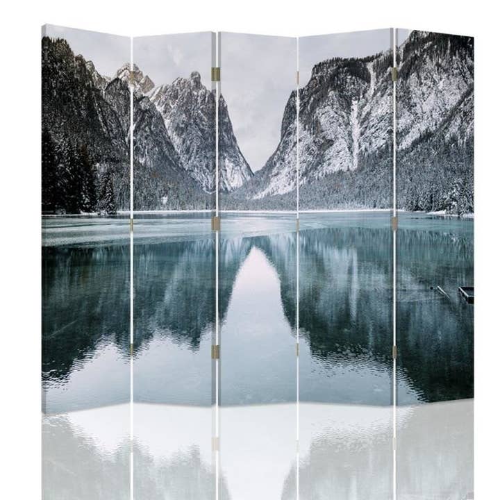 Divisor de sala, superfície de um lago de montanha de 5 partes por atacado de Motivartdesign