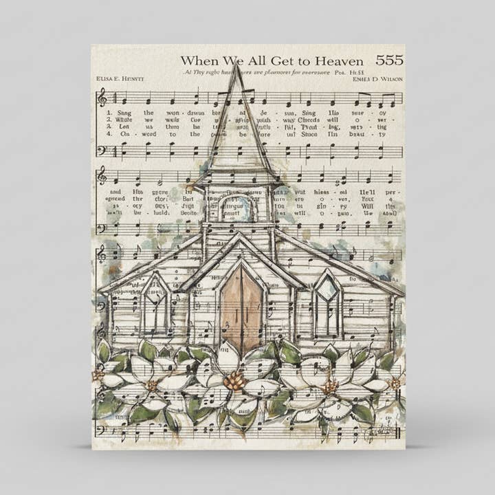 Impression de chanson ancienne église, décoration murale d'église, décoration intérieure spirituelle pour la vente par Rustic Nester