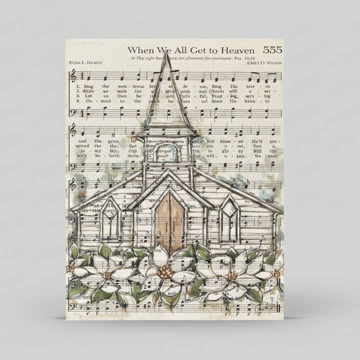 Impression de chanson ancienne église, décoration murale d'église, décoration intérieure spirituelle pour la vente par Rustic Nester