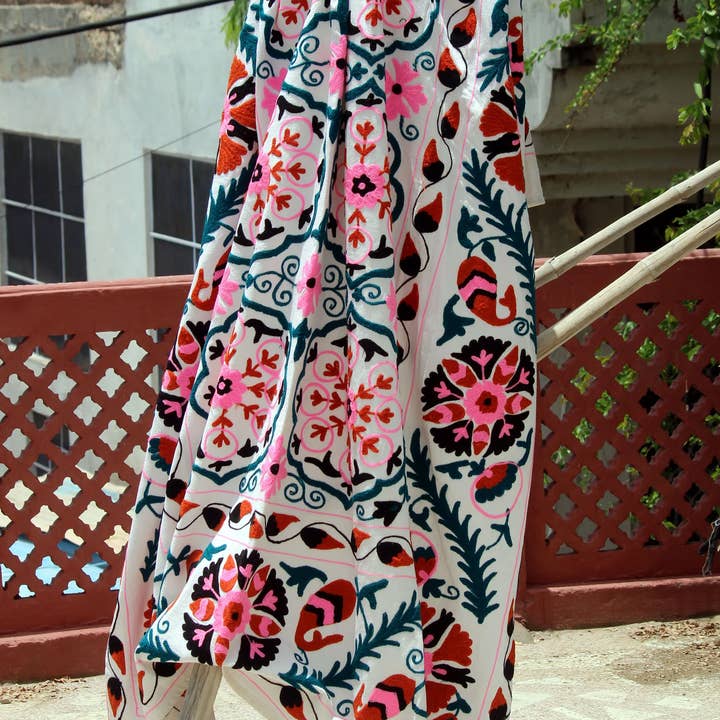 GYPSY STUDIO – Edredão por atacado – Colcha Suzani Feita à Mão Bordada de Algodão Indiano