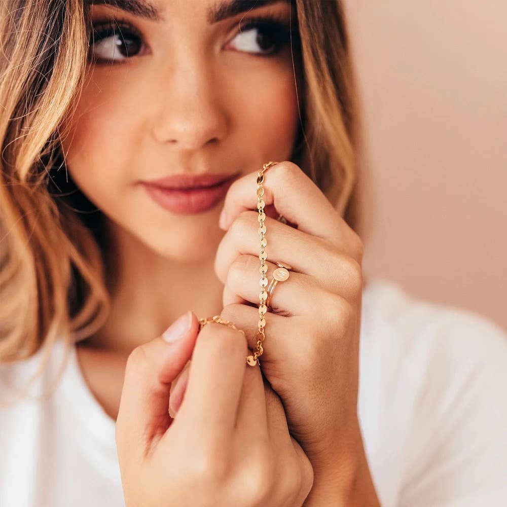 Space 46 Wholesale - Wholesale Link & Chain Necklace - 14K Gold Plated Disc Necklace1