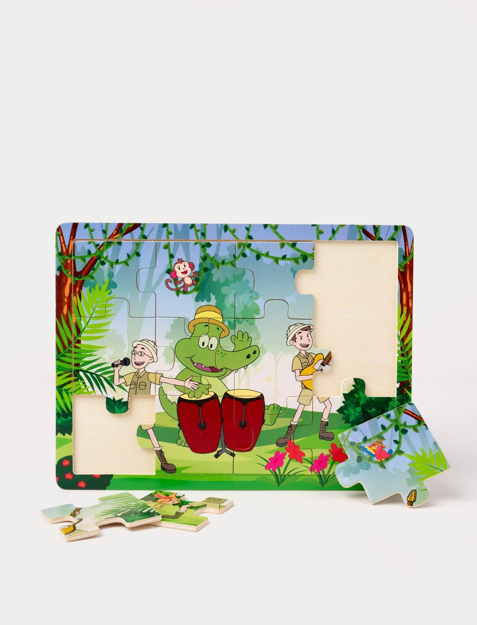 Teddykompaniet - Wholesale Puzzle - Kids - Arne Alligator, Puzzle, 12 pieces1