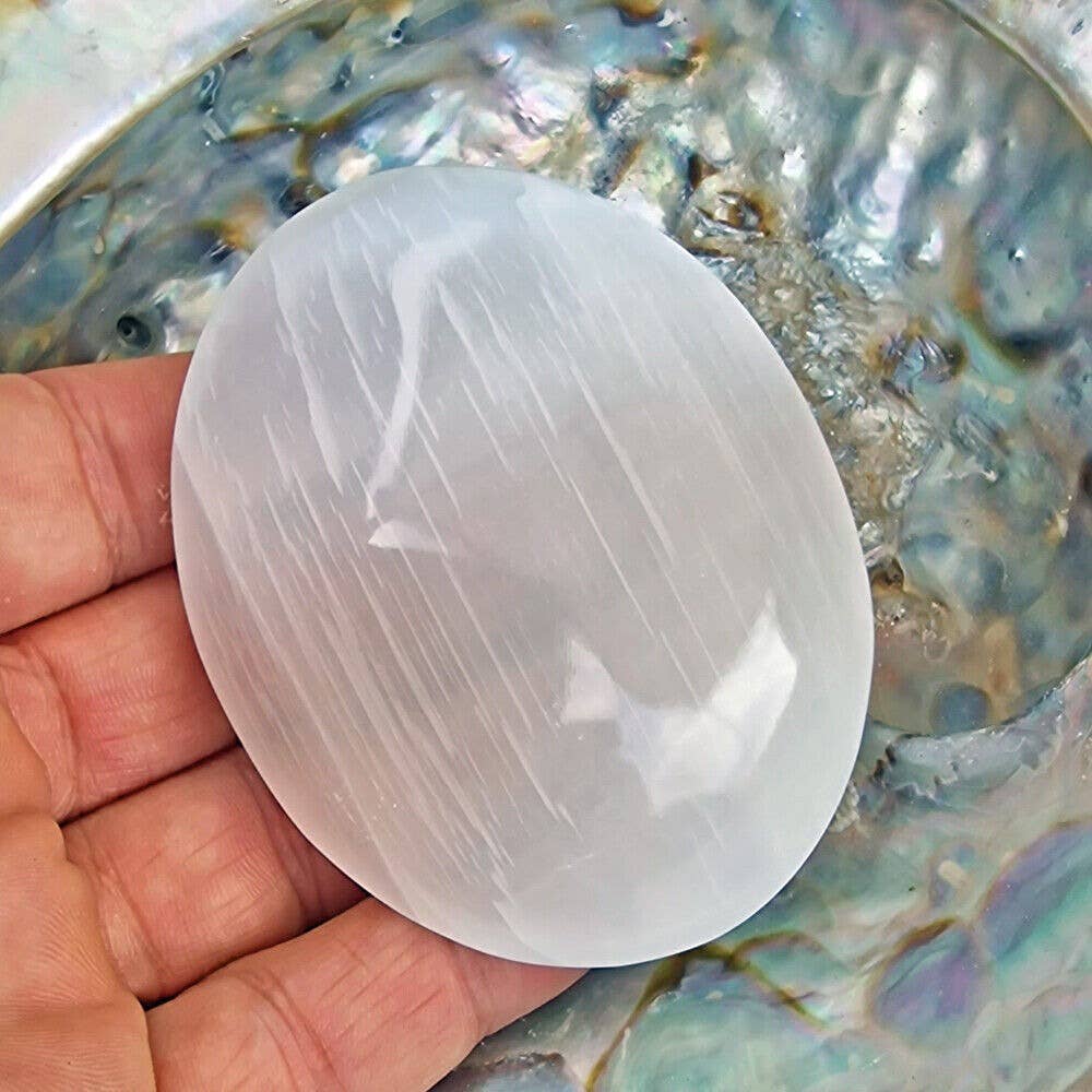 Shamans Crystal - Wholesale Spirituele steen/kristal - Selenietpalmstenen, Selenite Smooth, Selenite Selenite13