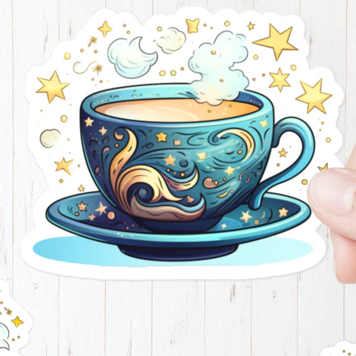 Celestial Teacup Sticker for wholesale by Mystical Clarity