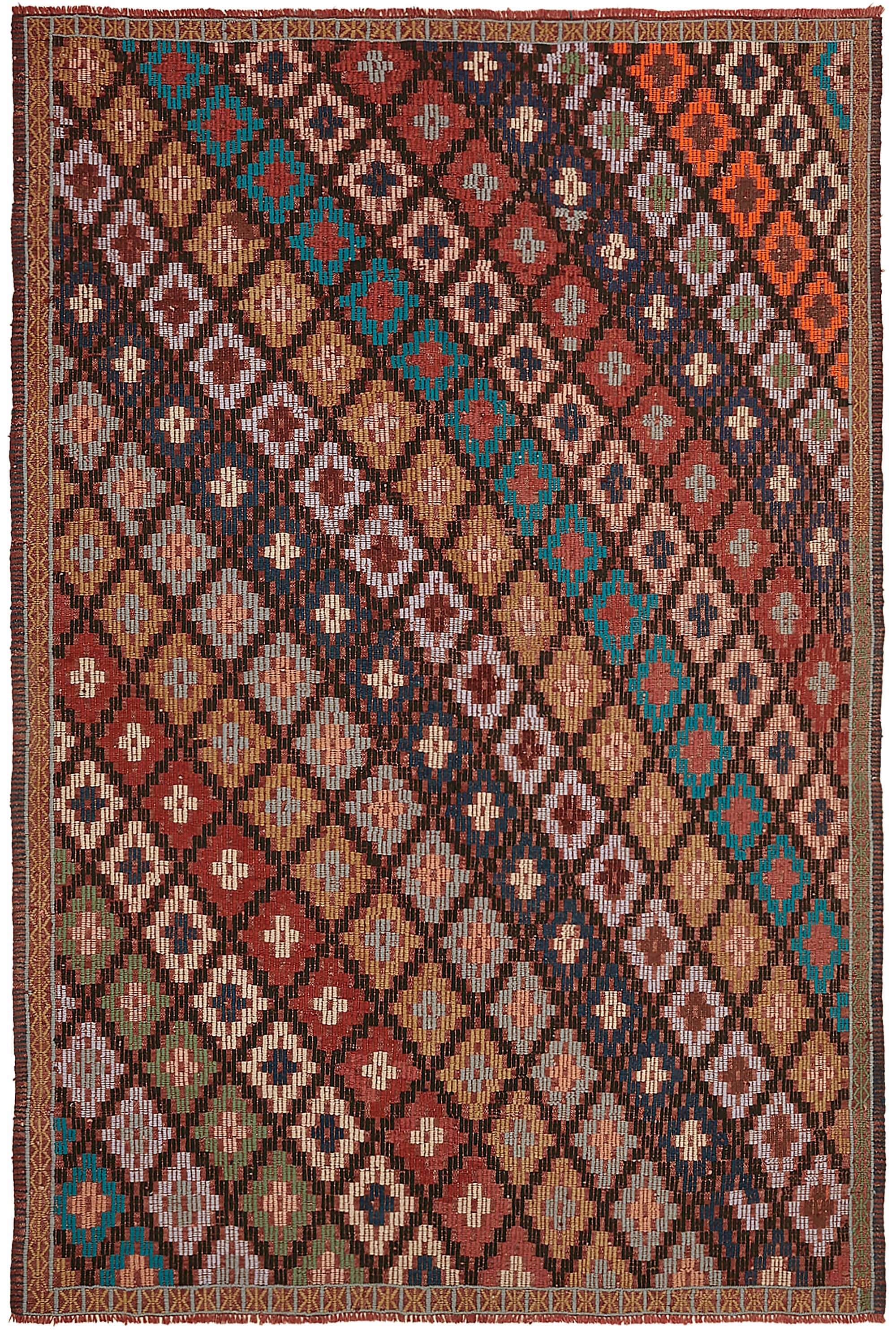 RUG N CARPET - Wholesale Area Rug - 6x9 Multicolor Oriental Kilim Rug - 459560