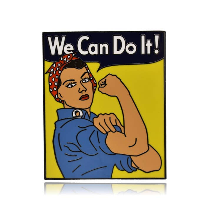 Rosie the Riveter Hard Enamel Pin for wholesale on Faire