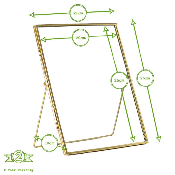 Rinkit Ltd - Wholesale Picture Frame - 8" x 10" Standing Metal Photo Frame - by Nicola Spring