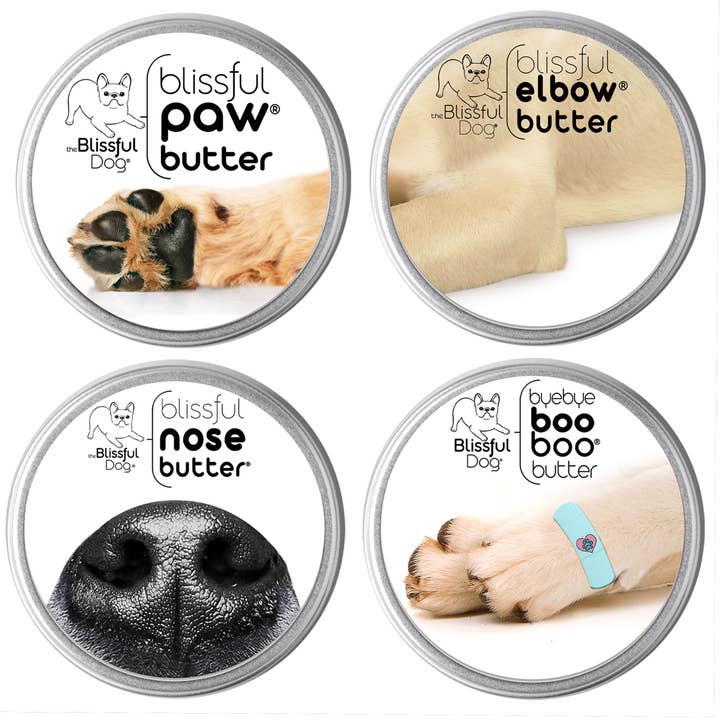 Beurres en vrac Blissful pour chiens I Nez, Patte, Coude, Bobo pour la vente par The Blissful Dog