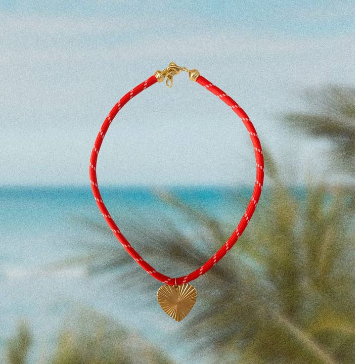 Venice Heart Rope Necklace for wholesale by driftaway jewelry