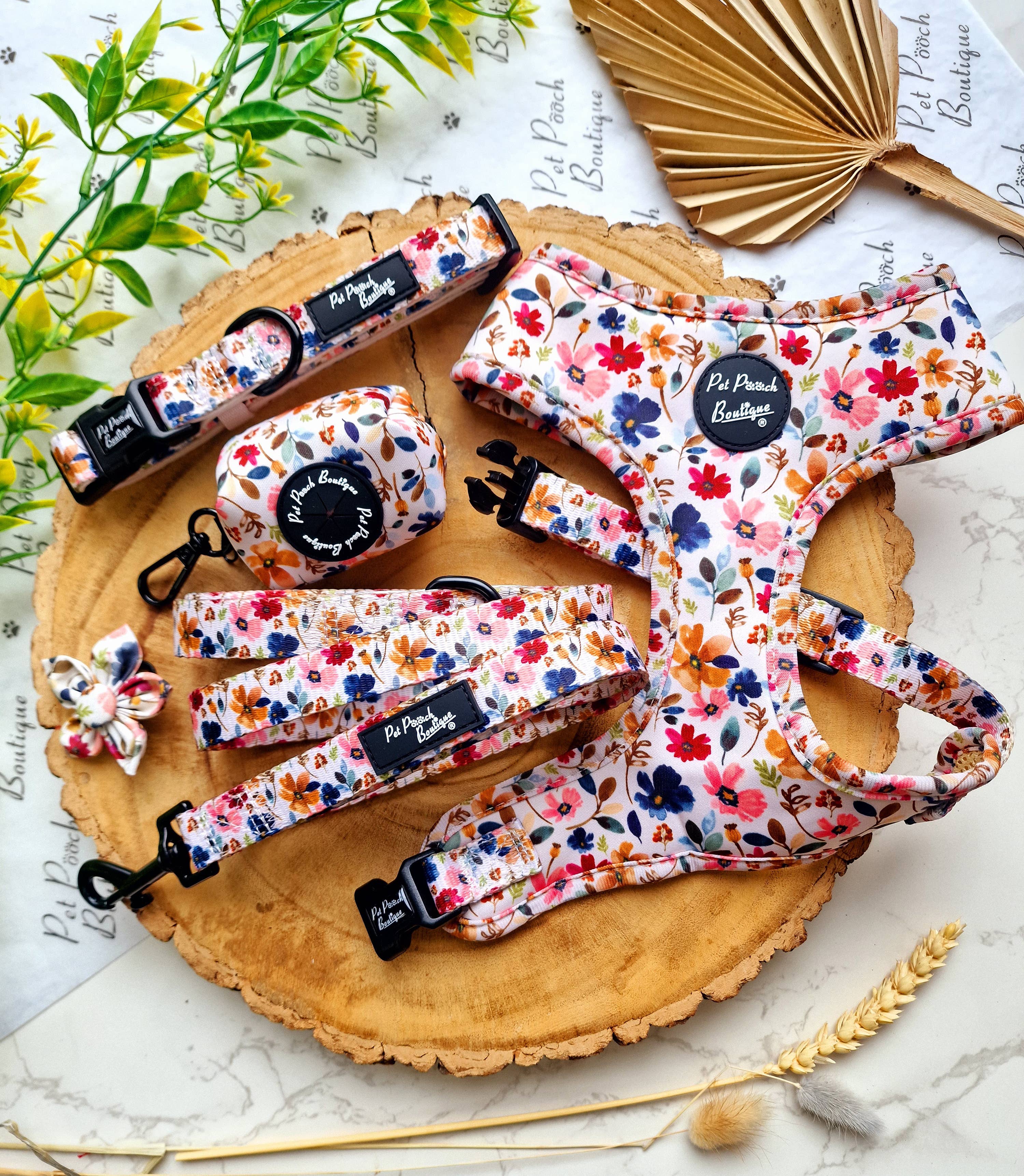 Pet Pooch Boutique - Wholesale Pet Collar - Dog - Little Enchanted Meadows Floral Dog Collar/Opt Accessory6