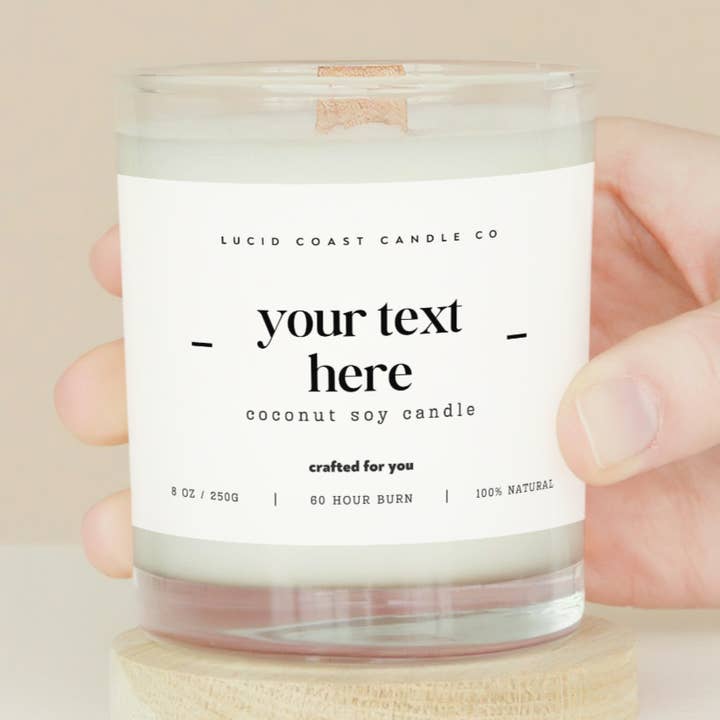 Personalized Custom Massage Candle for wholesale by Lucid Coast | Scented Candles and Perfume