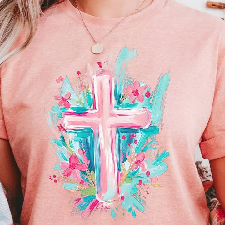 EASTER CROSS WITH FLOWERS for wholesale by It's So Me