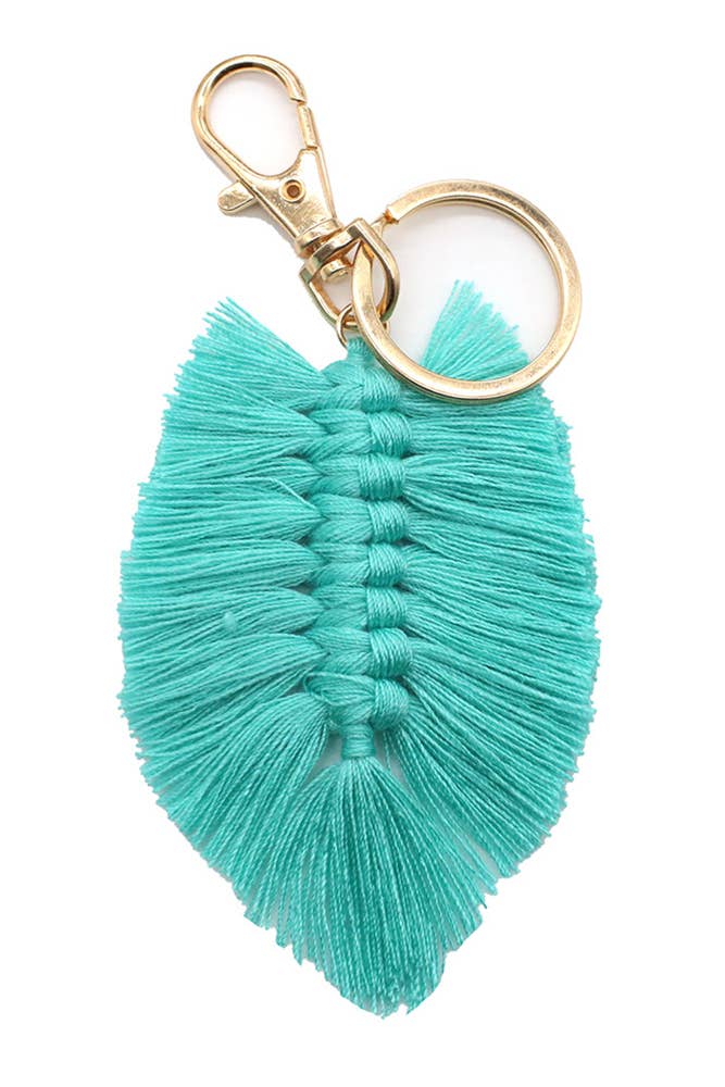 UNISHE – Großhandel Schlüsselanhänger – Damen – Buntes Makramee-Feder-Schlüsselbund MOQ 5PCS ACC14793