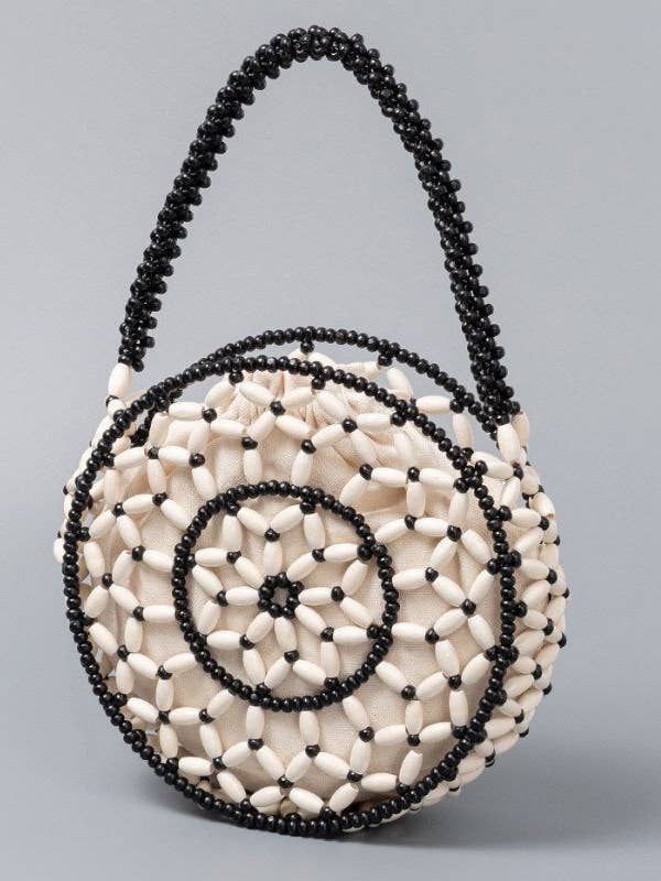 Round Wooden Bead Shoulder Bag DP25B739 for wholesale by Dipped Shop