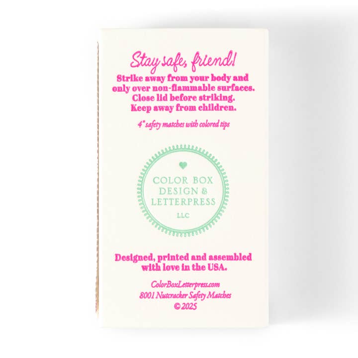 Color Box Design & Letterpress - Wholesale Matches - Nutcracker | Fun & Fancy Safety Matches3
