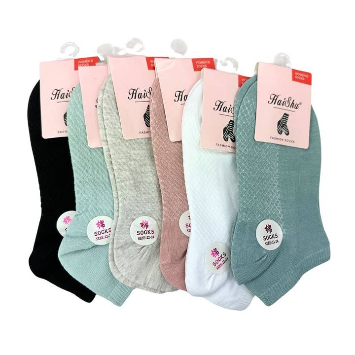 ZKY Wholesale - Wholesale Socks - Women's - Basic Plain Women Ankle Socks