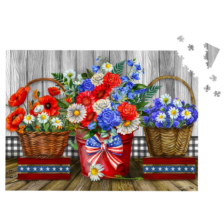 Briarwood Lane - Wholesale Puzzle - Adult - Red White and Beautiful 1000 Piece Jigsaw Puzzle