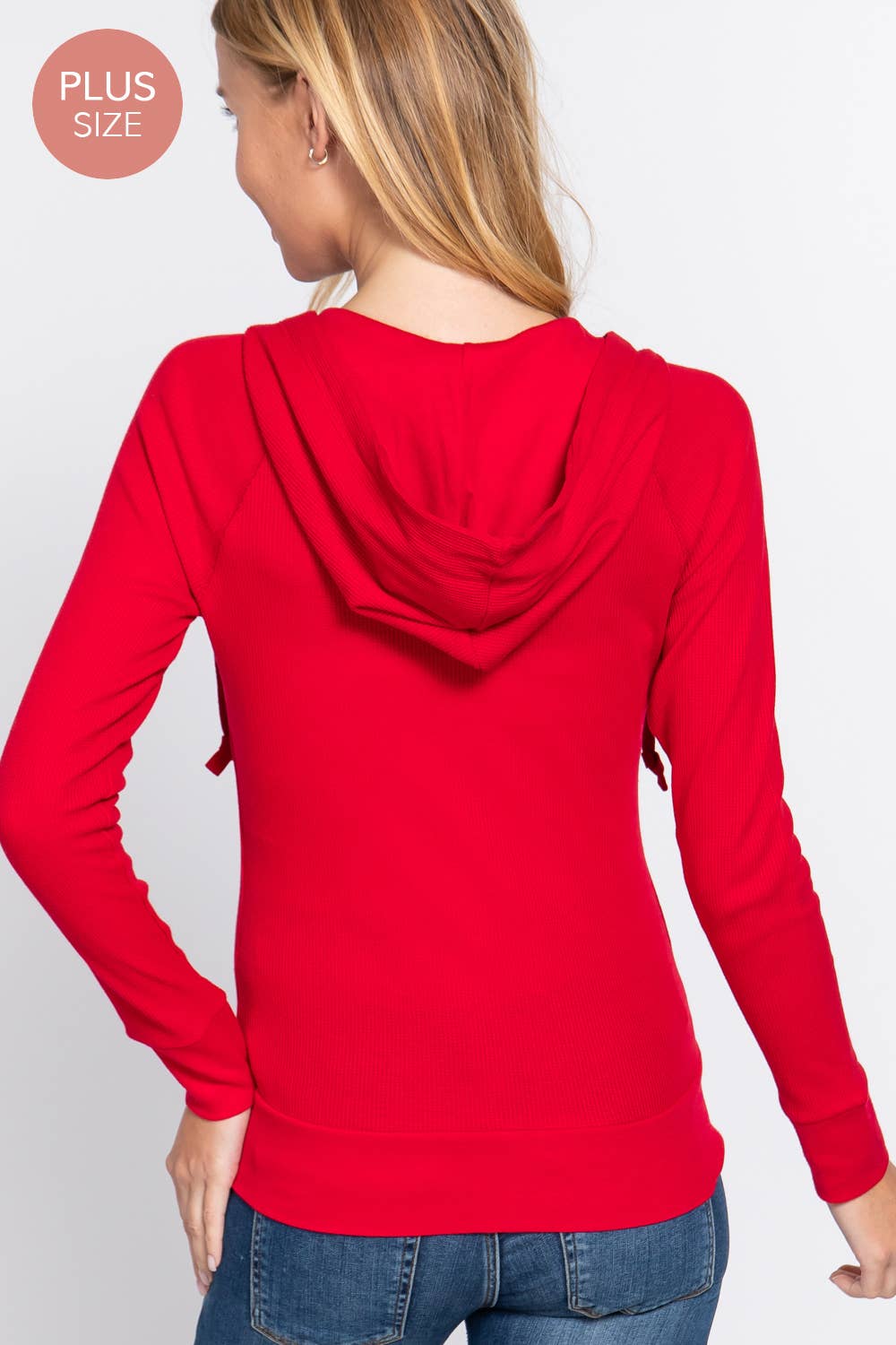 Active Basic | Active USA - Vendita all'ingrosso Felpa con cappuccio - Donna - [TAGLIA FORTE] Giacca Termica con Cappuccio a Maniche Lunghe e Tasca a Marsupio26