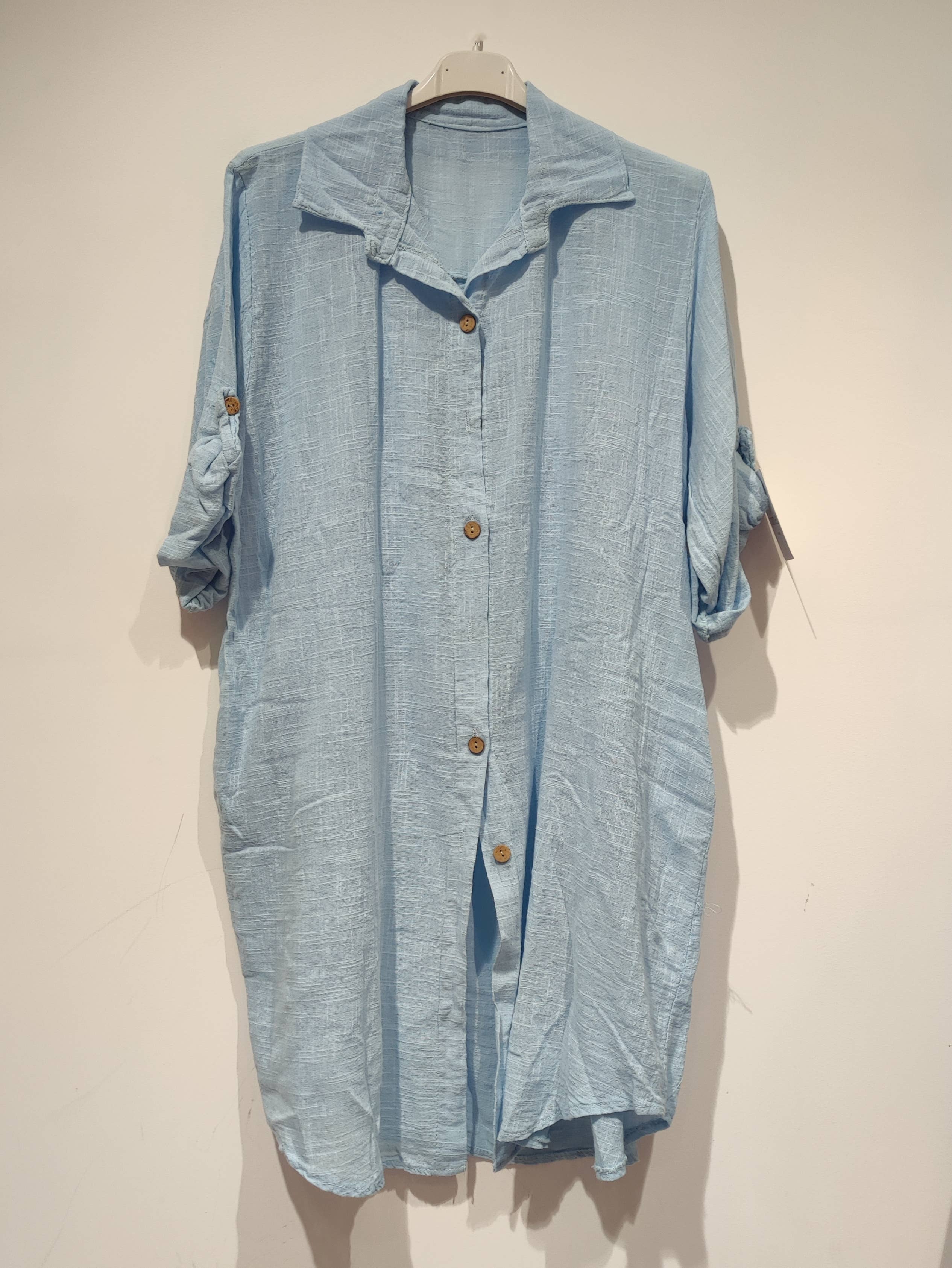 Pomelo paris – Vestido - Mulher por atacado – Lisa Vestido algodão linho - PE256