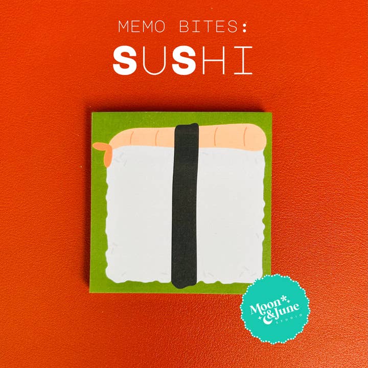 Sushi Memo Sticky Notes for wholesale by Moon&June Studio
