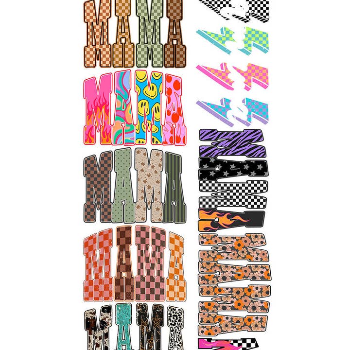 Wholesale Accessory Market - Wholesale Sublimation Transfer - 22 x 60 Mama Version 3 Pre-Made T-Shirt Gang Sheet