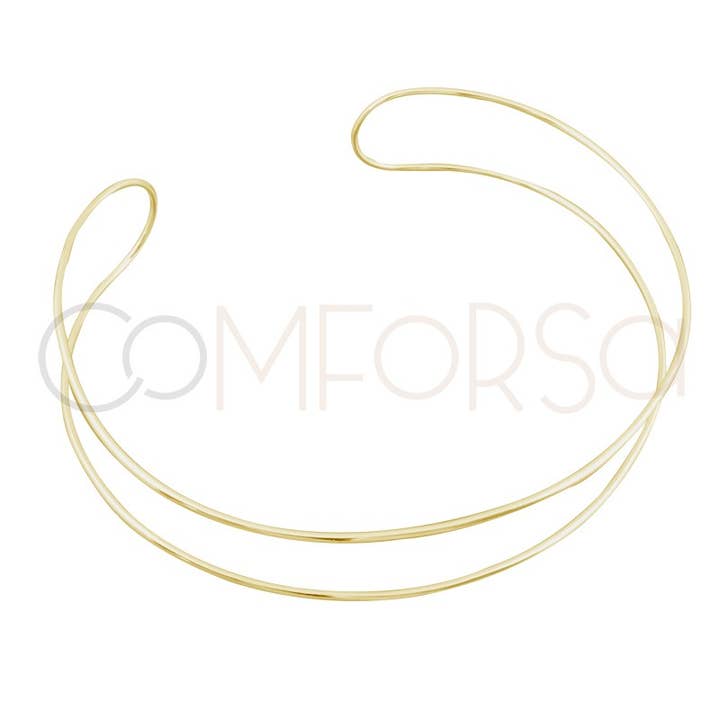 Choker Double Fil 1.5Mm Argent 925 Plaqué Or pour la vente par COM FORSA SL