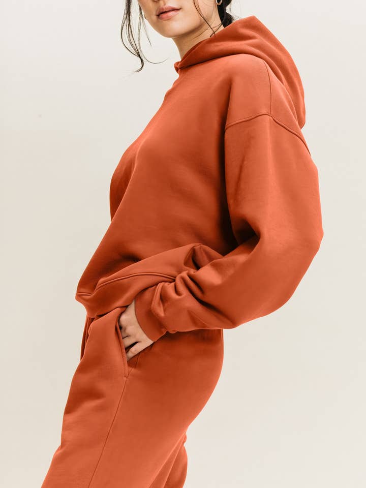 Sweat à capuche oversize en Negroni pour la vente par Ocio Leisurewear