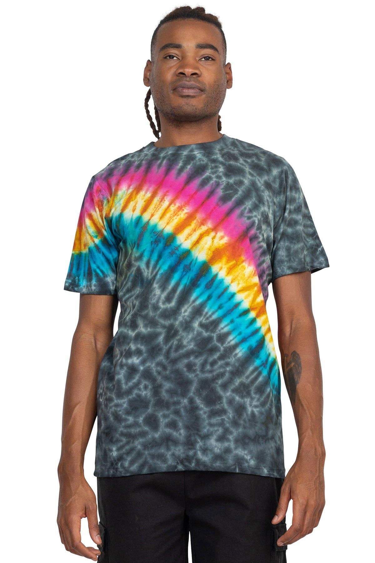 Lakhays Collection Inc. - Vendita all'ingrosso Maglietta - Uomo - T-shirt tie-dye unisex Rainbow Arc0