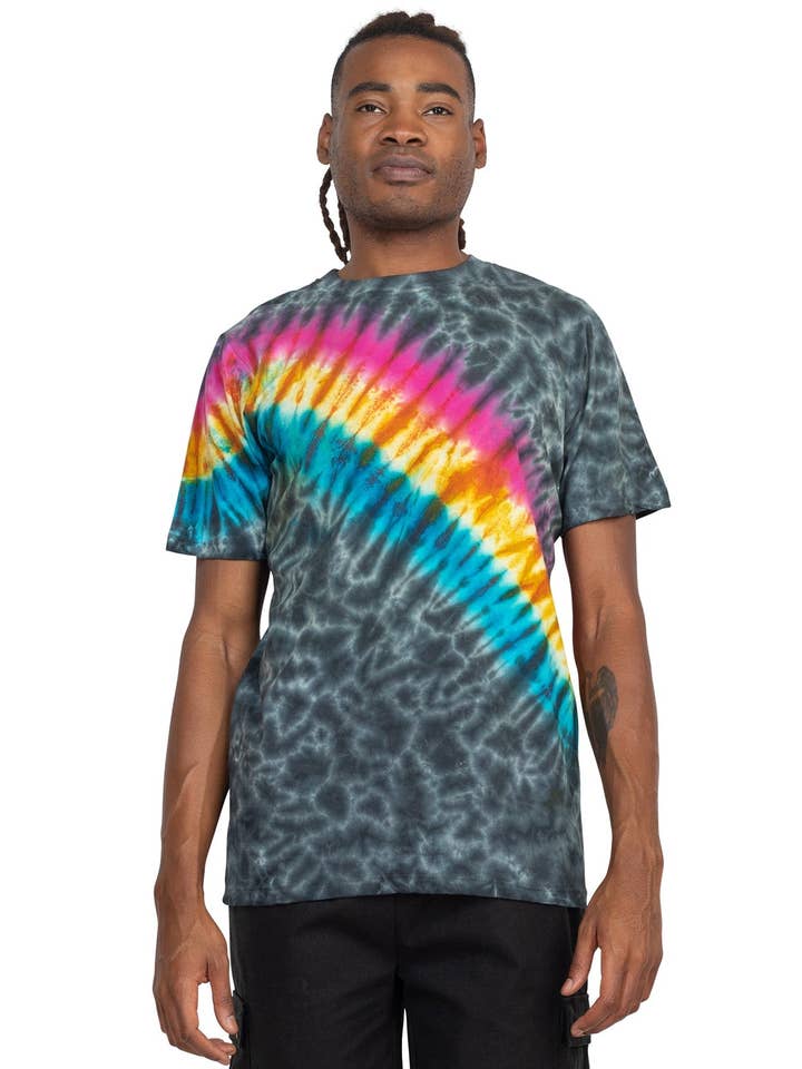 Lakhays Collection Inc. - Vendita all'ingrosso Maglietta - Uomo - T-shirt tie-dye unisex Rainbow Arc