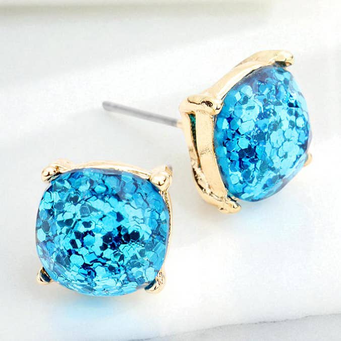 Brincos Glitter Quadrado por atacado de Sensibling Corp.