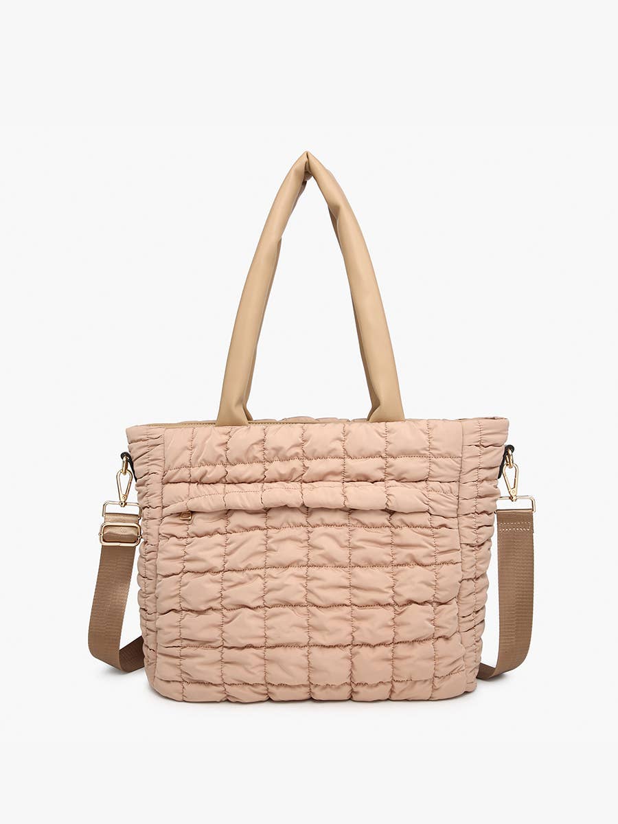Jen & Co. - Wholesale Tote Bag - Women's - M2517 Kelly Quilted Puffy Tote w/ Zip Closure1