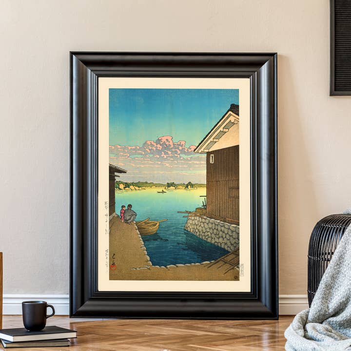 Ink & Drop – wholesale Art print – Morning in Yobuko, Hizen Print by Hasui Kawase6