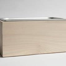 Alabama Sawyer - Wholesale Kitchen Storage/Organizer - Countertop Compost Bin - Noaway© in Magnolia Wood and Stainless Steel5