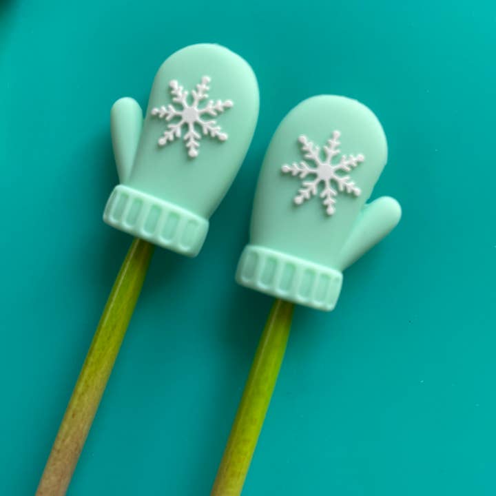 Mittens Gloves Knitting Needle Point Protectors Snowflake for wholesale by Comma Craft Co