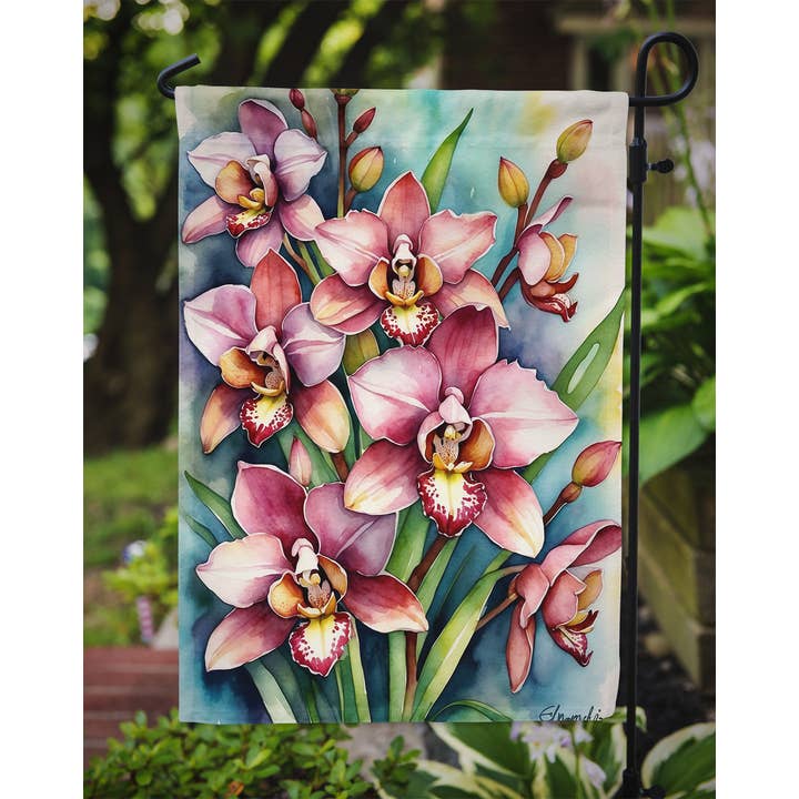 Caroline's Treasures - Wholesale Flag - Cymbidium Orchids Garden Flag DAC85921