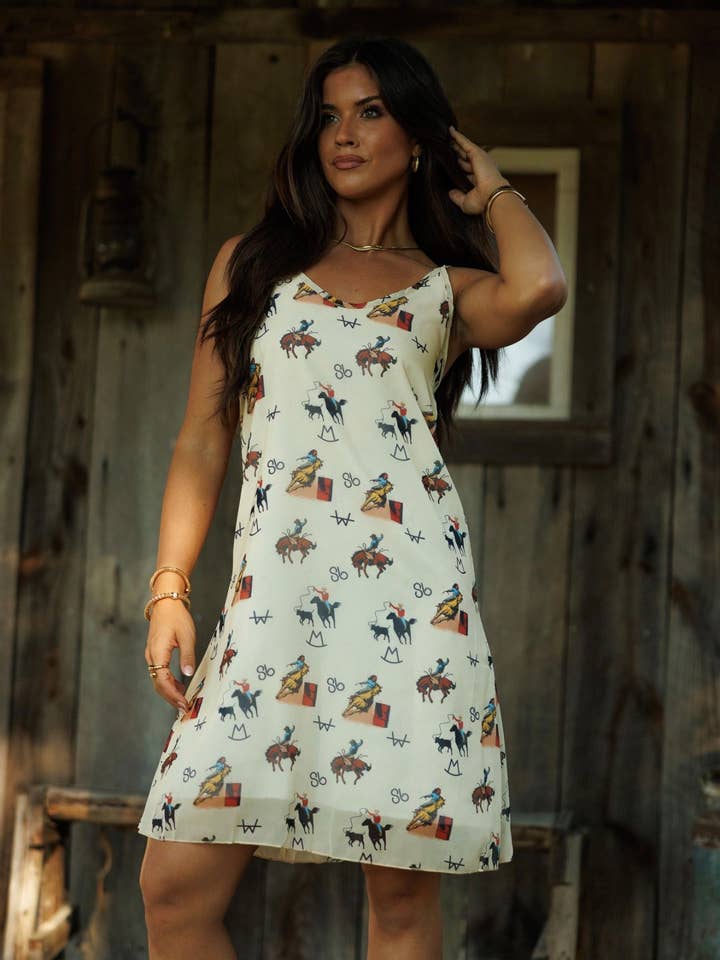 Vintage Cowboy Tank Dress for wholesale by The Front Porch Label