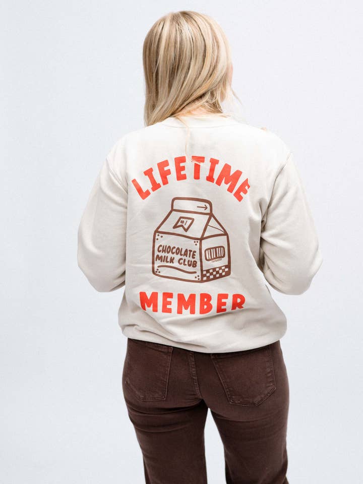 Choklad mjölk Club Crewneck Sweatshirt för wholesale av Room 1021