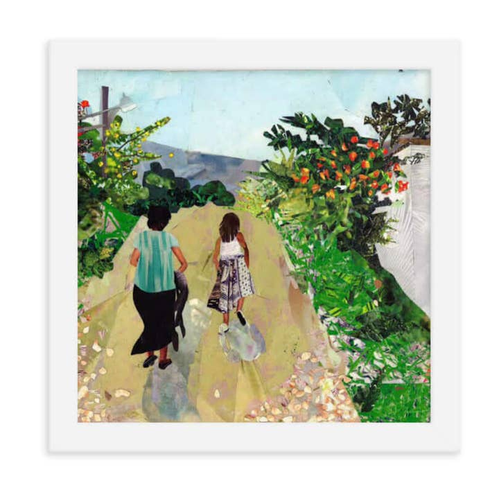 Impression d'art encadrée collage Cofradia, Honduras pour la vente par more the merrlier