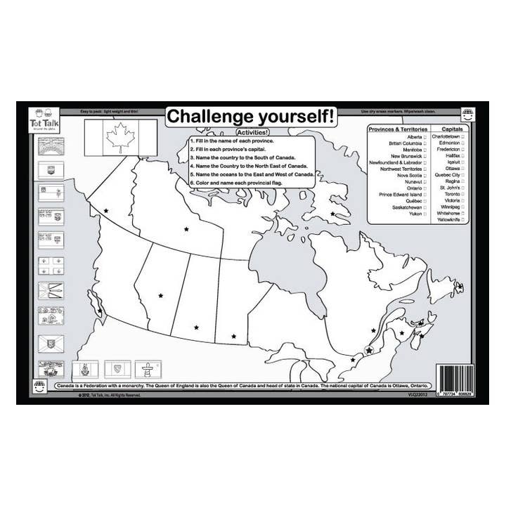 Tot Talk, Inc. - Vente Dessous-de-plat - Enfant et bébé - Set de table Canada1