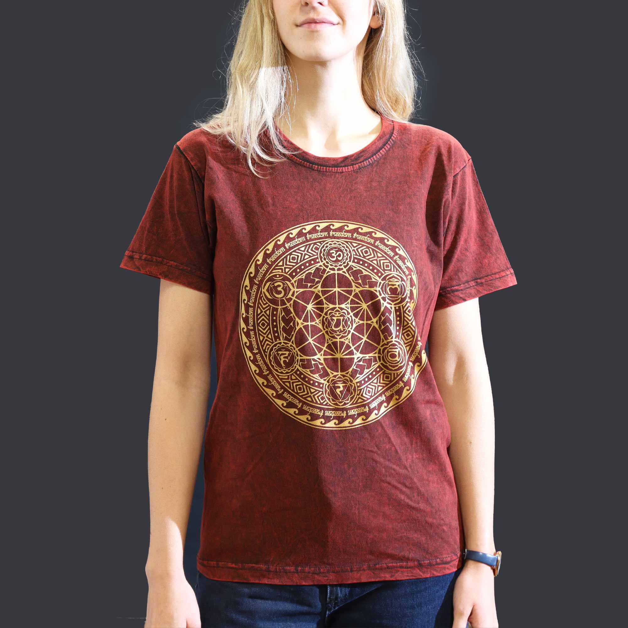 AWGifts Europe - Wholesale Screen Printed T-Shirt - Women's - Wholesale Stonewashed Nomad Sari T-Shirts20