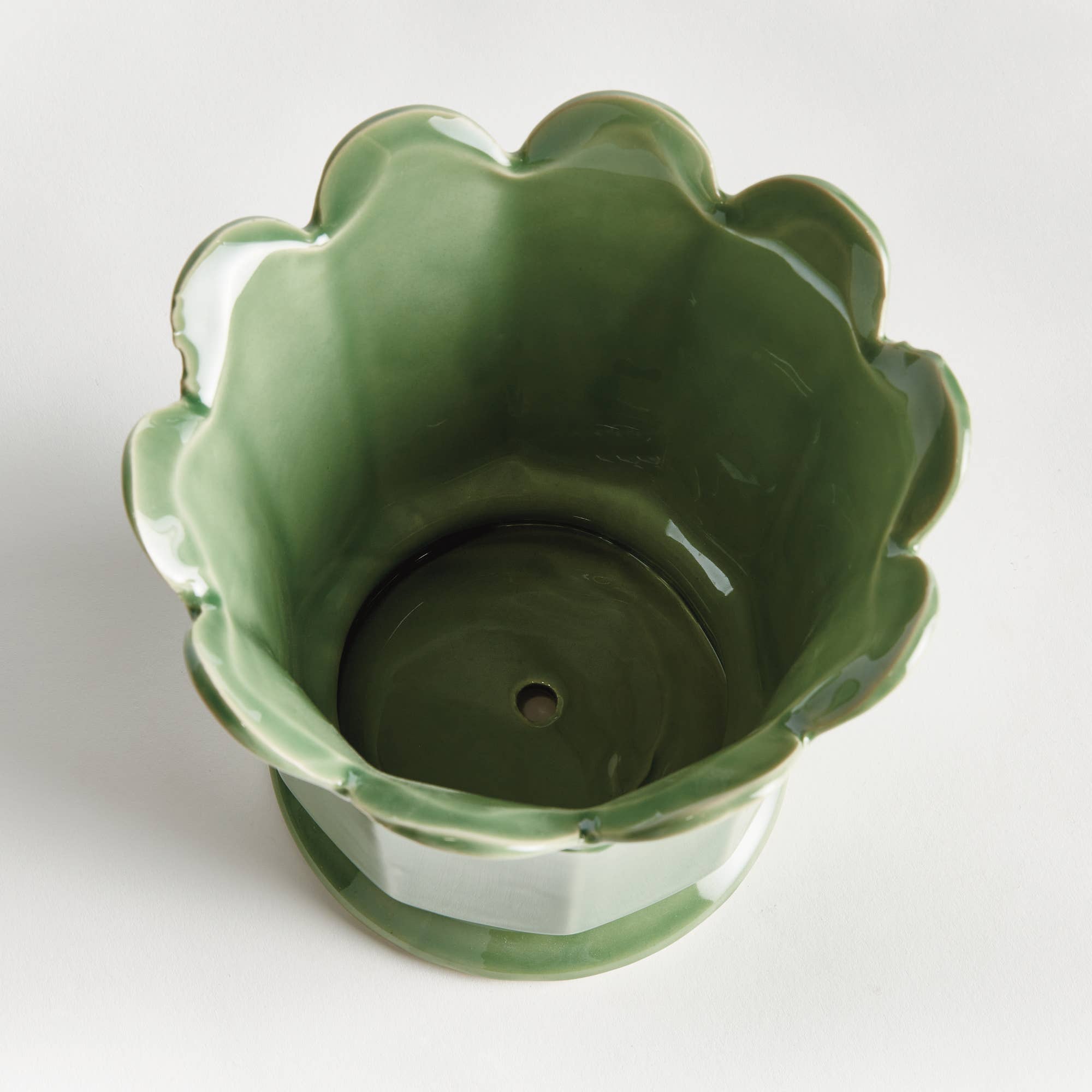 Napa Home & Garden - Wholesale Plant Pot - Maline Footed Pot Large, Green2